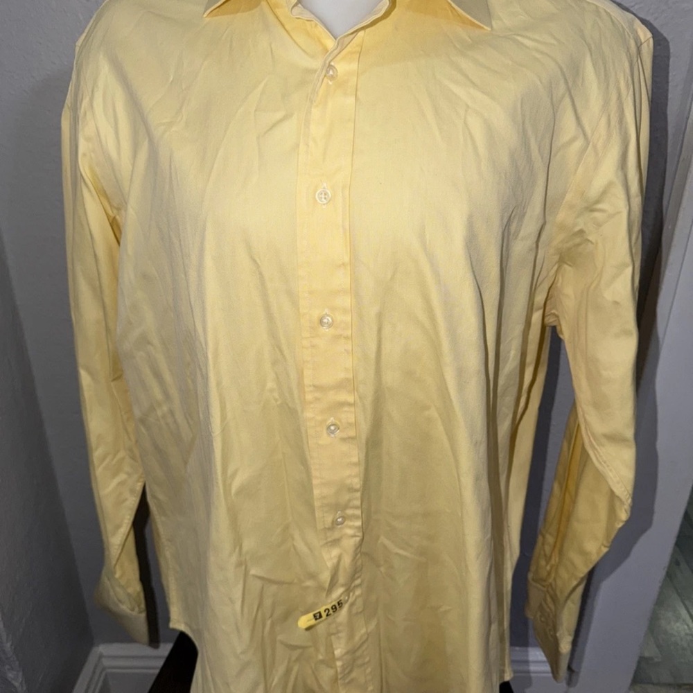 Polo Ralph Lauren Regent Men’s Shirt 17-1/2X36/37 Button Up Classic Fit Yellow